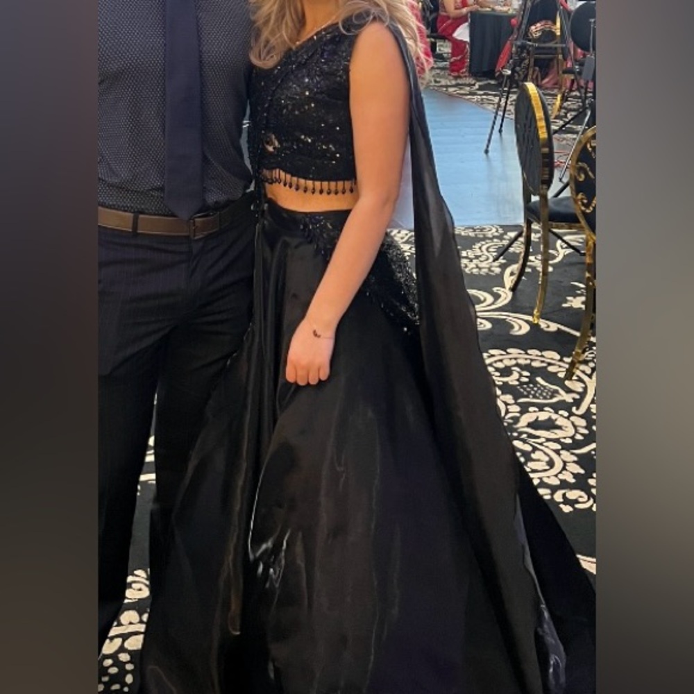 Black beaded lehenga
